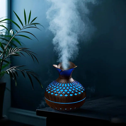 Mini-Luftreiniger und Luftbefeuchter in Blumenform mit LED-Leuchten