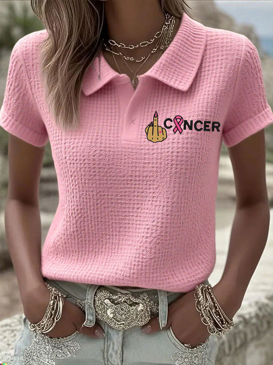 Polo-Shirt Mut & Stärke – Brustkrebsmonat Edition