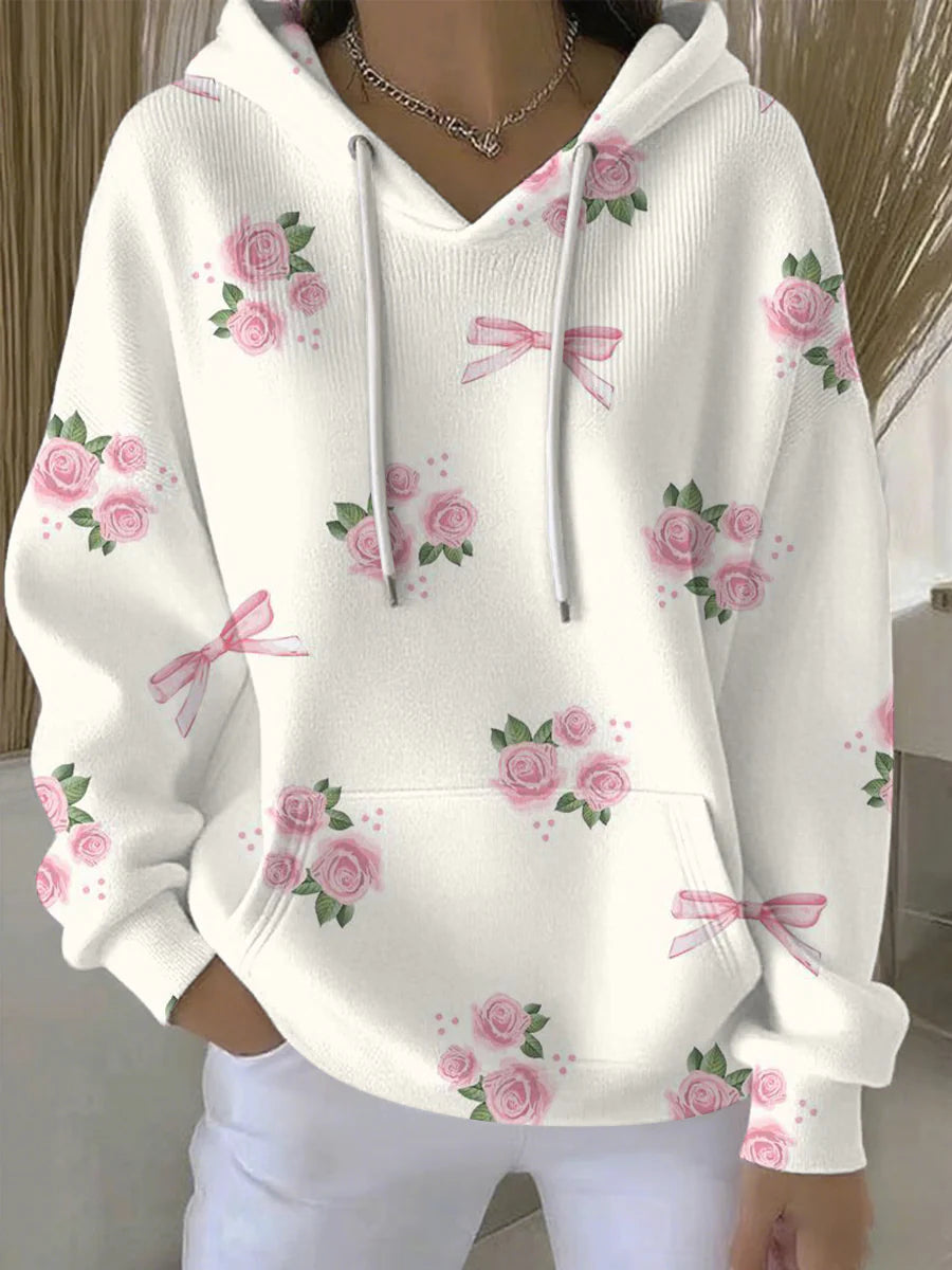 Kapuzenpullover Rosa Blüten – Hoffnung & Stärke Edition