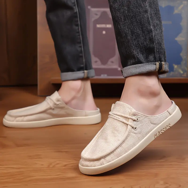 Herren Leinen Fischerschuhe, Freizeitsportschuhe, vielseitig.