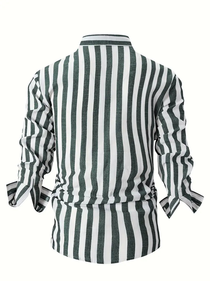 Herren Langarmhemd - Klassisches Knopfleisten-Hemd für Formelle & Freizeitkleidung.