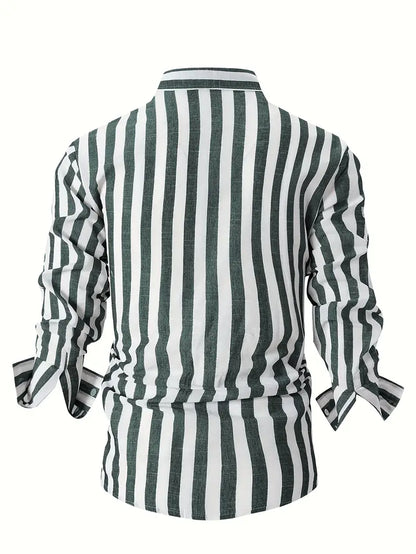Herren Langarmhemd - Klassisches Knopfleisten-Hemd für Formelle & Freizeitkleidung.