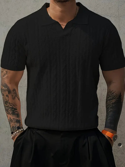 Herren-Strick-T-Shirt im Slim Fit.