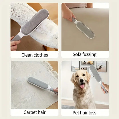 3-in-1 Wiederverwendbare Tierhaar- & Fusselbürste – Doppelseitig, elektrostatisch, ohne Strom – Ideal für Katzen- & Hundehaare, Kleidung, Sofa, Möbel & Teppiche, langlebiges ergonomisches Design